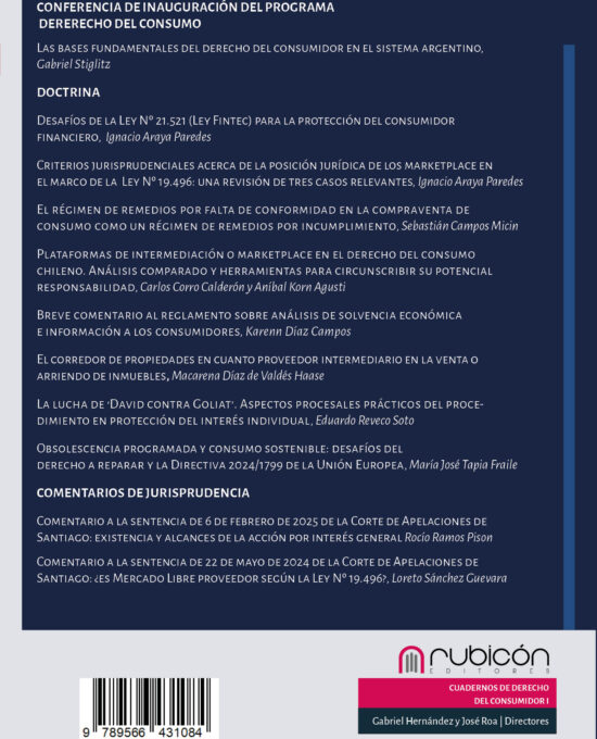 Cuadernos de Derecho del Consumidor – I