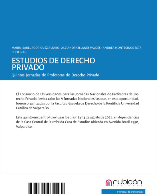 Estudios de derecho privado – V Jornadas de profesoras de derecho privado
