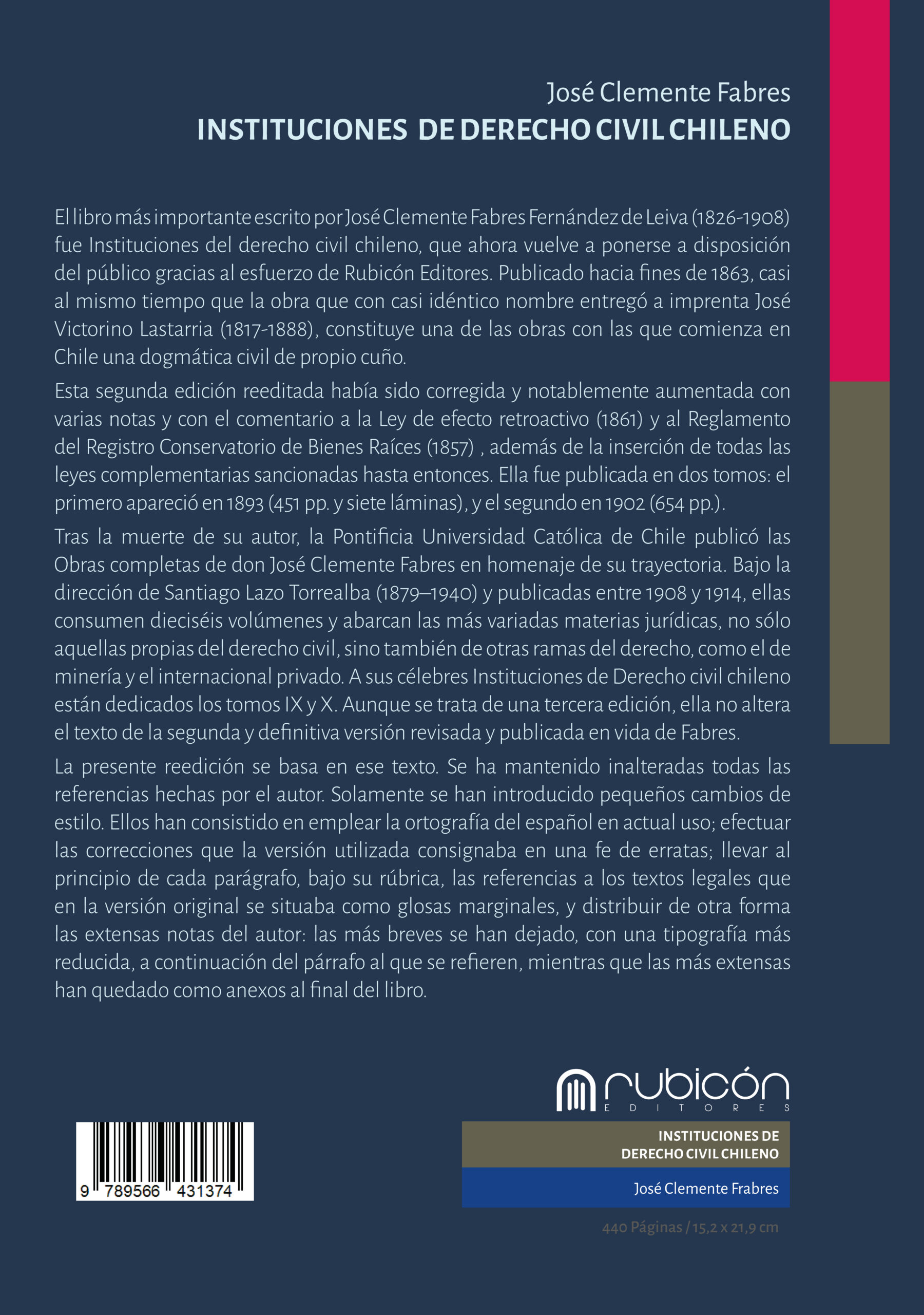 portada_instituciones de derecho civil chileno Tomo I2