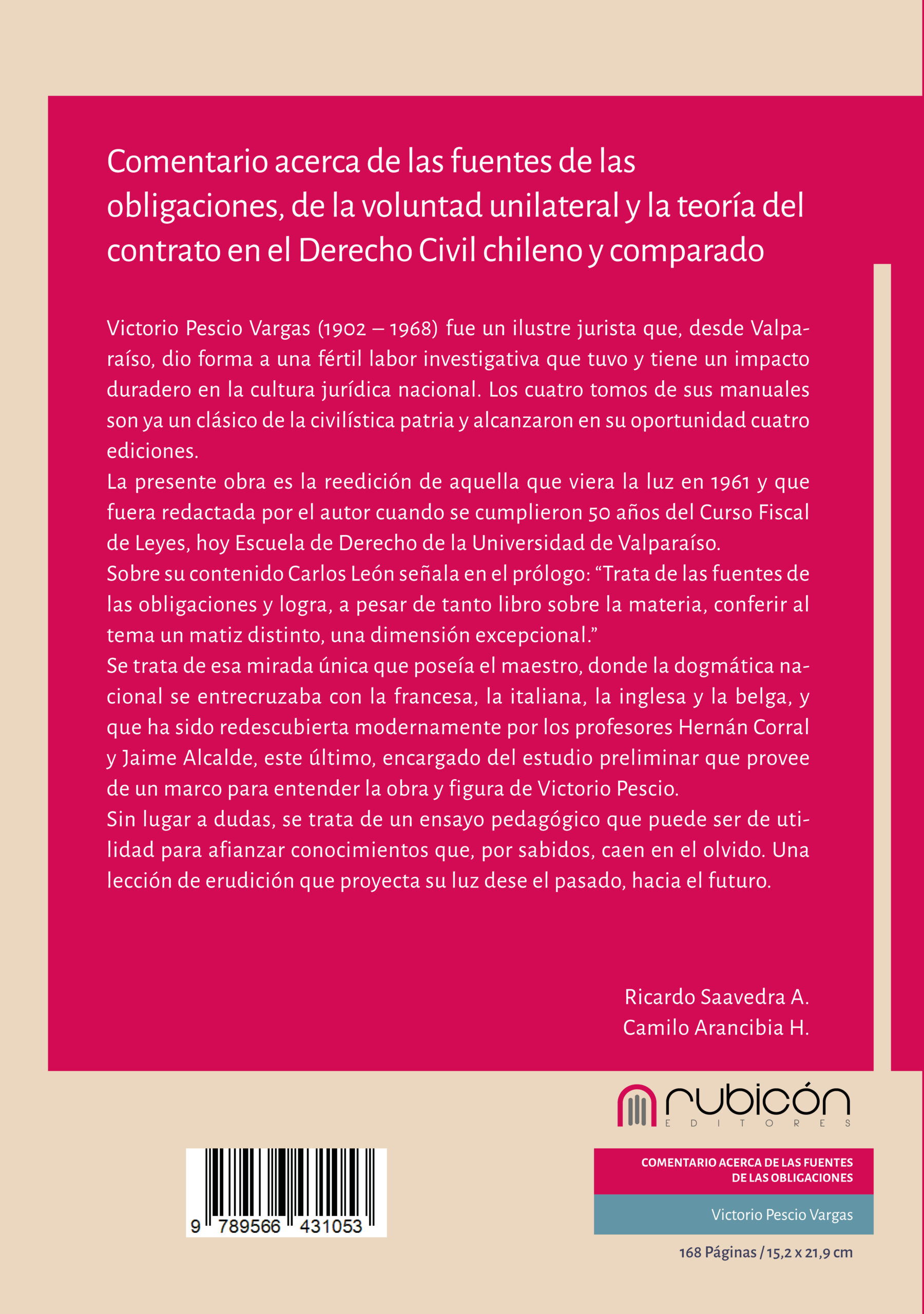 tapa_Comentario acerca de las fuentes de las obligaciones VF22